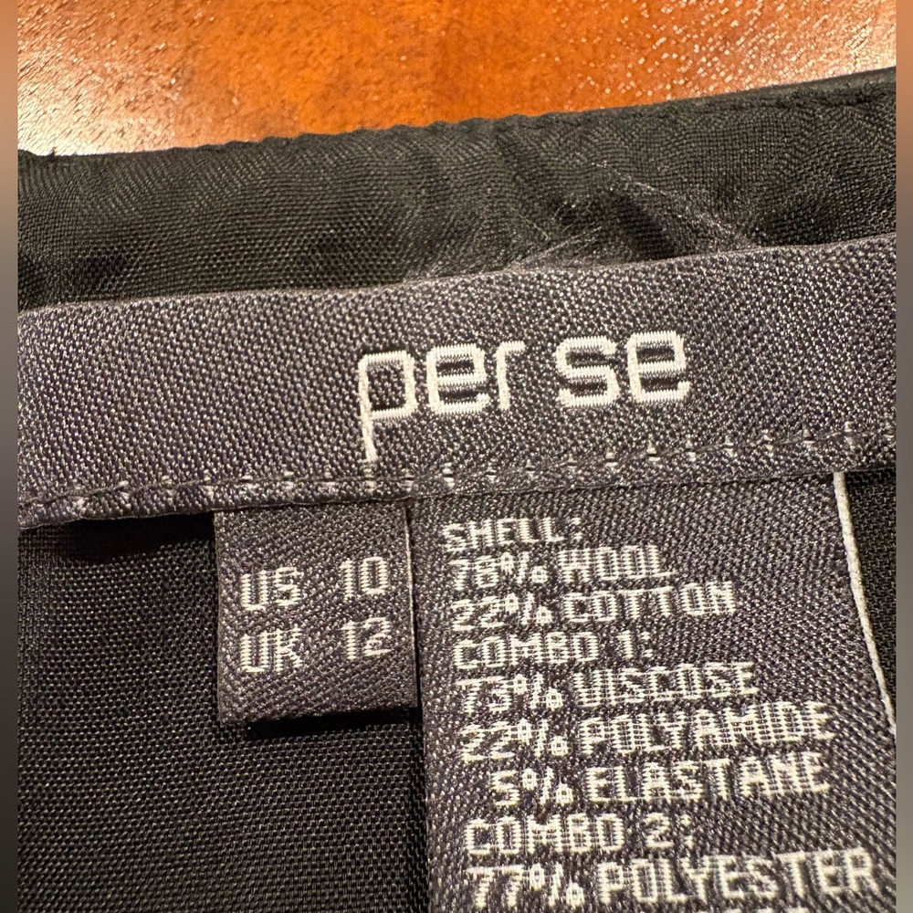 Per Se Black and Green A-Line Skirt, size 10 - Picture 6 of 9